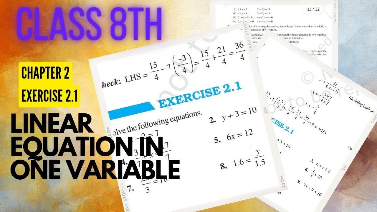 CLASS 8TH|| MATHS 2.1 || COMPLETE EXERSICE || BASIC TO ADVANCE ||C.B.S ...