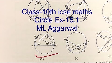 Class-10th #icse #maths #circle | Using the given information, find the value of x in each of the…