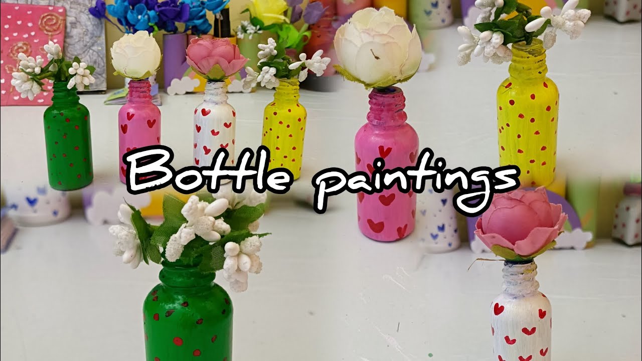 Bottle painting ideas💗||serum bottle കൊണ്ട് painting|| 