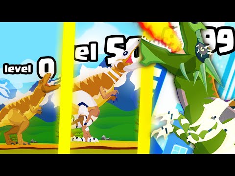 Jumping Dino l IS THIS THE STRONGEST T-REX DINOSAUR EVOLUTION? (9999+ ALL  LEVELS) 