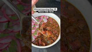 Wienermaxxing Day 14: Wiener Chile Verde #chile #hotdog #recipe