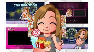 Custom Design Animated Overlay Package with Cute Style