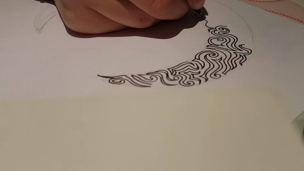 طريقة رسم هلال رمضان بالزخارف 😍 أتحفوني بتعليقاتكم ✌