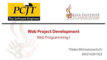 Web Project Task 03 | 1st Year | Semester 01 | Java Institute for Advance Technology
