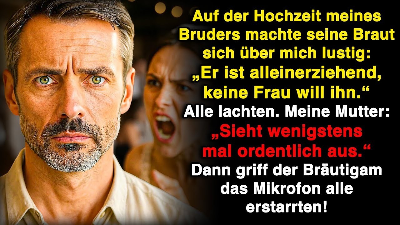 Auf der Hochzeit meines Bruders verspottete mich seine Braut – dann griff er zum Mikro!