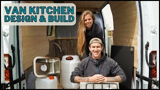DIY Camper Van Kitchen Design & Build [30 Day Van Conversion]