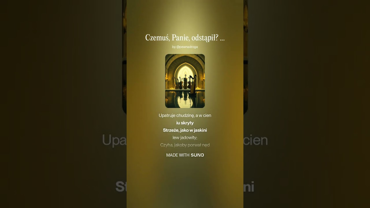 Czemuś, Panie, odstąpił  Czemuś twarz swoje odwrócił precz ode mnie, Psalm 10, Jan Kochanowski