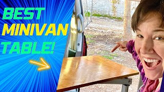 Swivel Lagun Table in a Pacifica Minivan Camper! The best van life table for minivans!