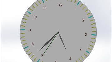 Wall clock motion visualization of hour hand created in SolidWorks