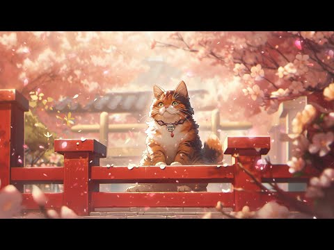 Lofi With My Cat || Cat & Spring Morning 😽🌸Spring Lofi Hip Hop Beats 🎶💓Make you feel happy