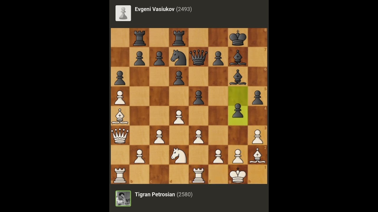 Tigran Petrosian vs Evgeni Vasiukov || URS Championship • Moscow - Russia (1969)