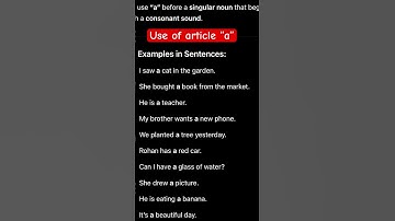 Article ‘A’ in English | Learn with gbenglish1 #shorts