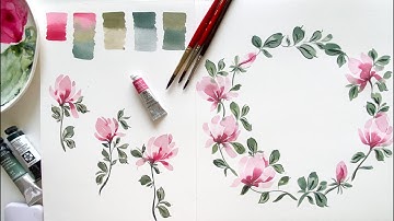 Skillshare Class | Learn To Paint Loose Watercolour Magnolias