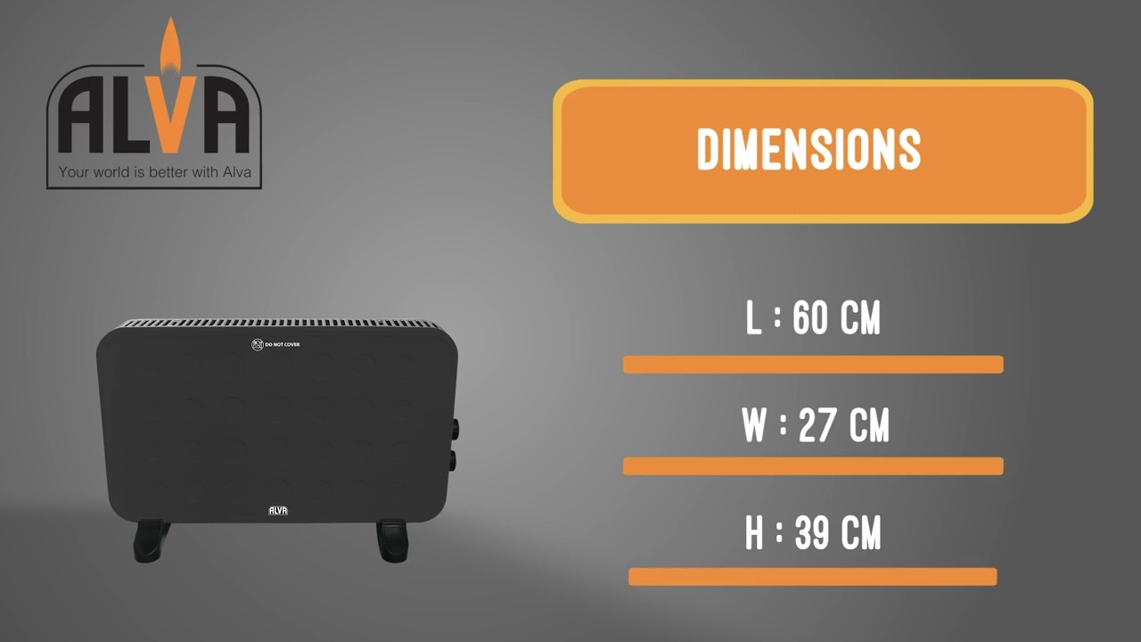ALVA - ELECTRIC CONVECTION HEATER - METALLIC GREY – Alva Lifestyle