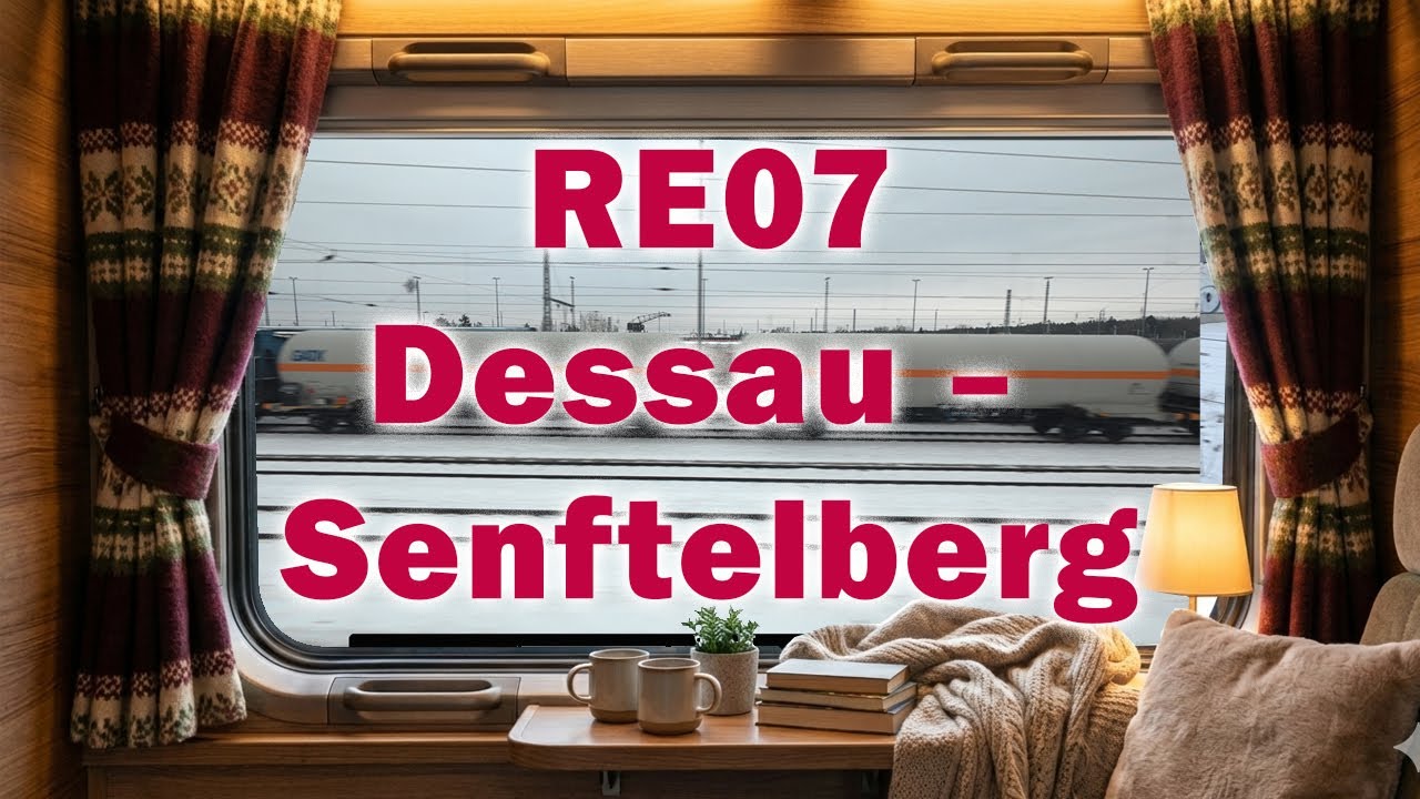 Dessau - Senftelberg via Berlin | RE7 | Train Window POV | 4k