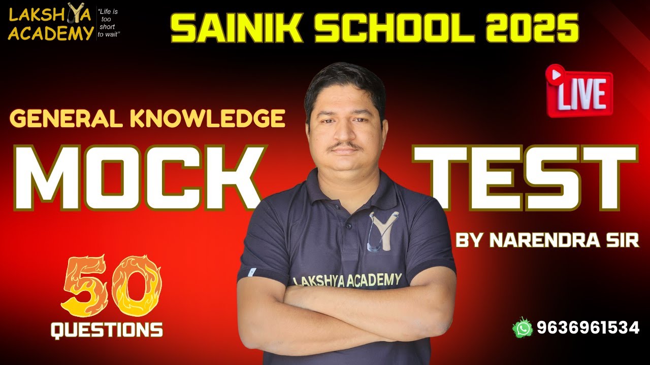 GK 50 Important Questions | Defence Exam Preparation | Lakshya Academy Live