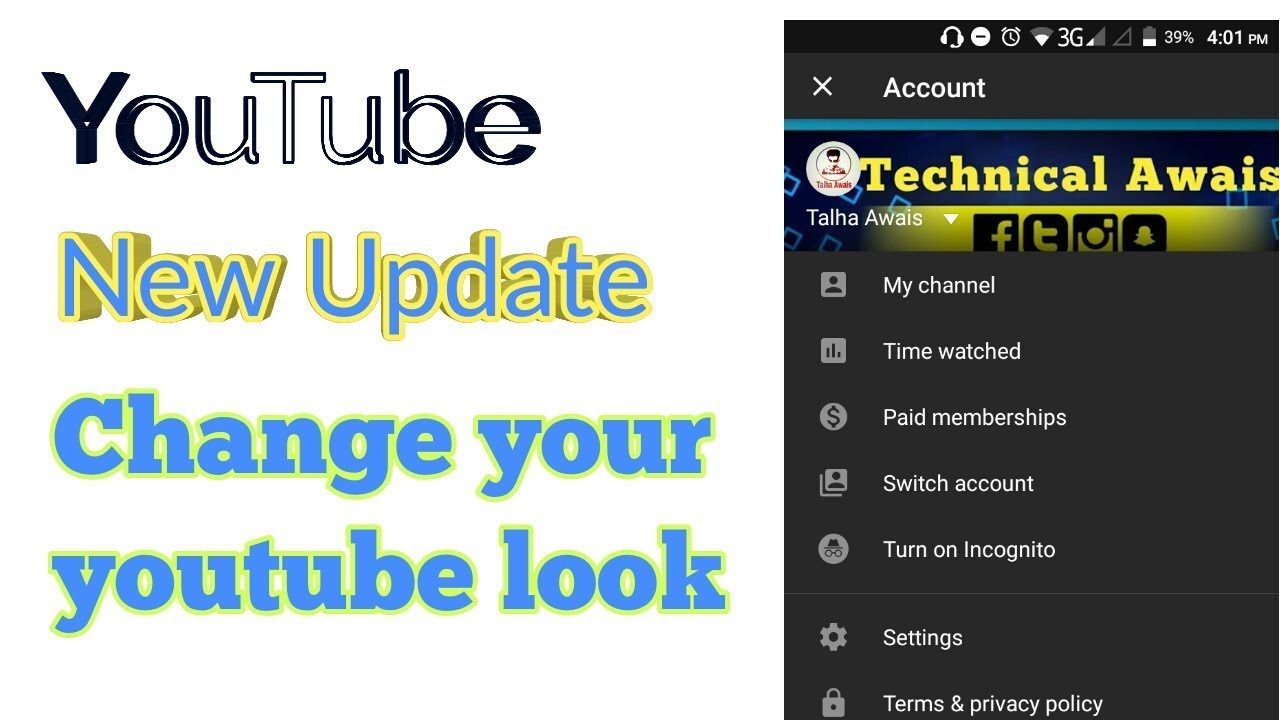 YouTube New update Change your theme With new setting YouTube