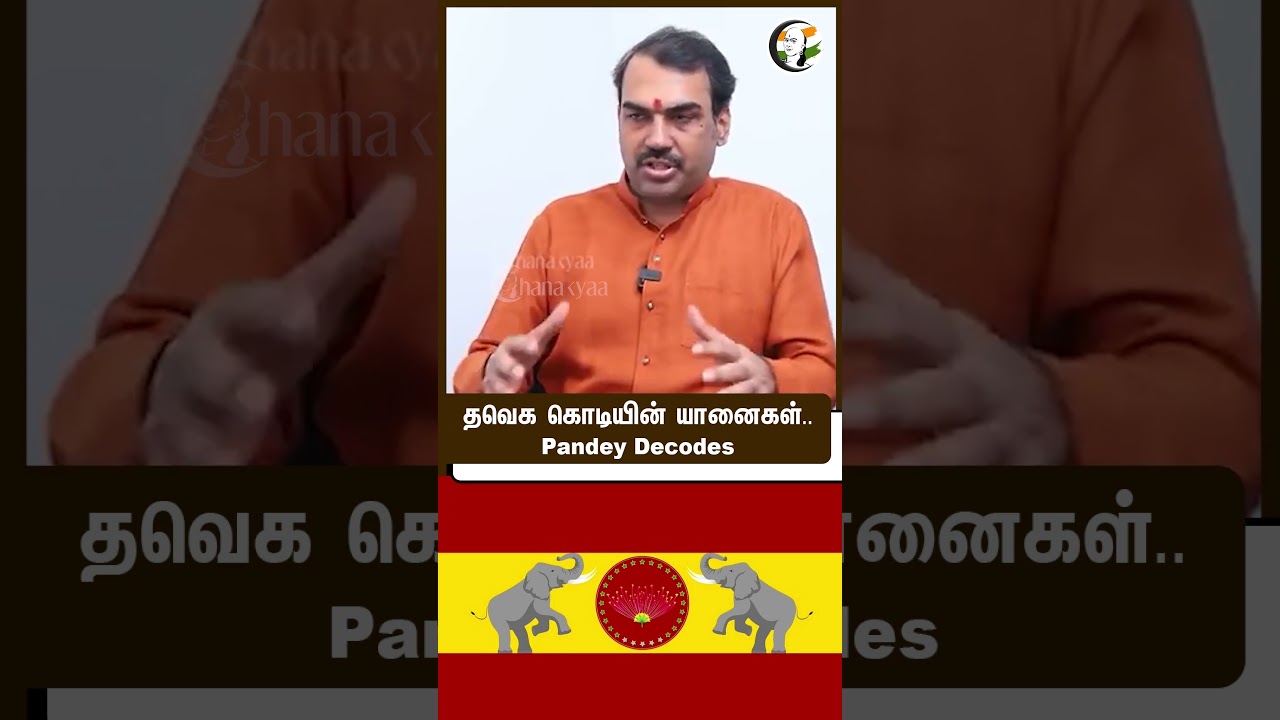 தவெக கொடியின் யானைகள்.. Pandey Decodes  #rangarajpandey #tvkflag #chanakyaashorts