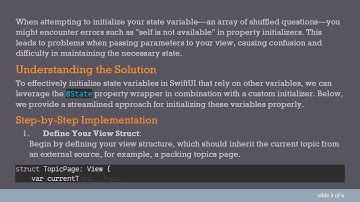 How to Initialize Variables in SwiftUI Based on Other Variables