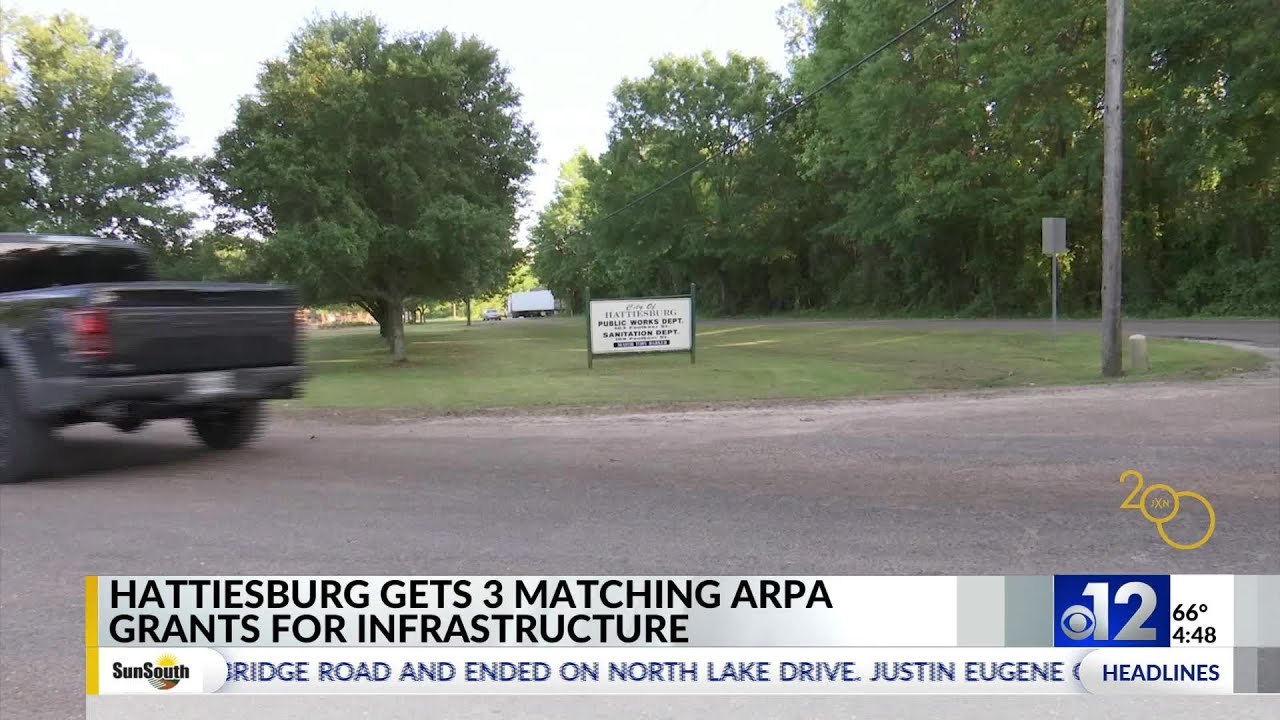 Hattiesburg gets 3 matching ARPA grants for infrastructure - YouTube