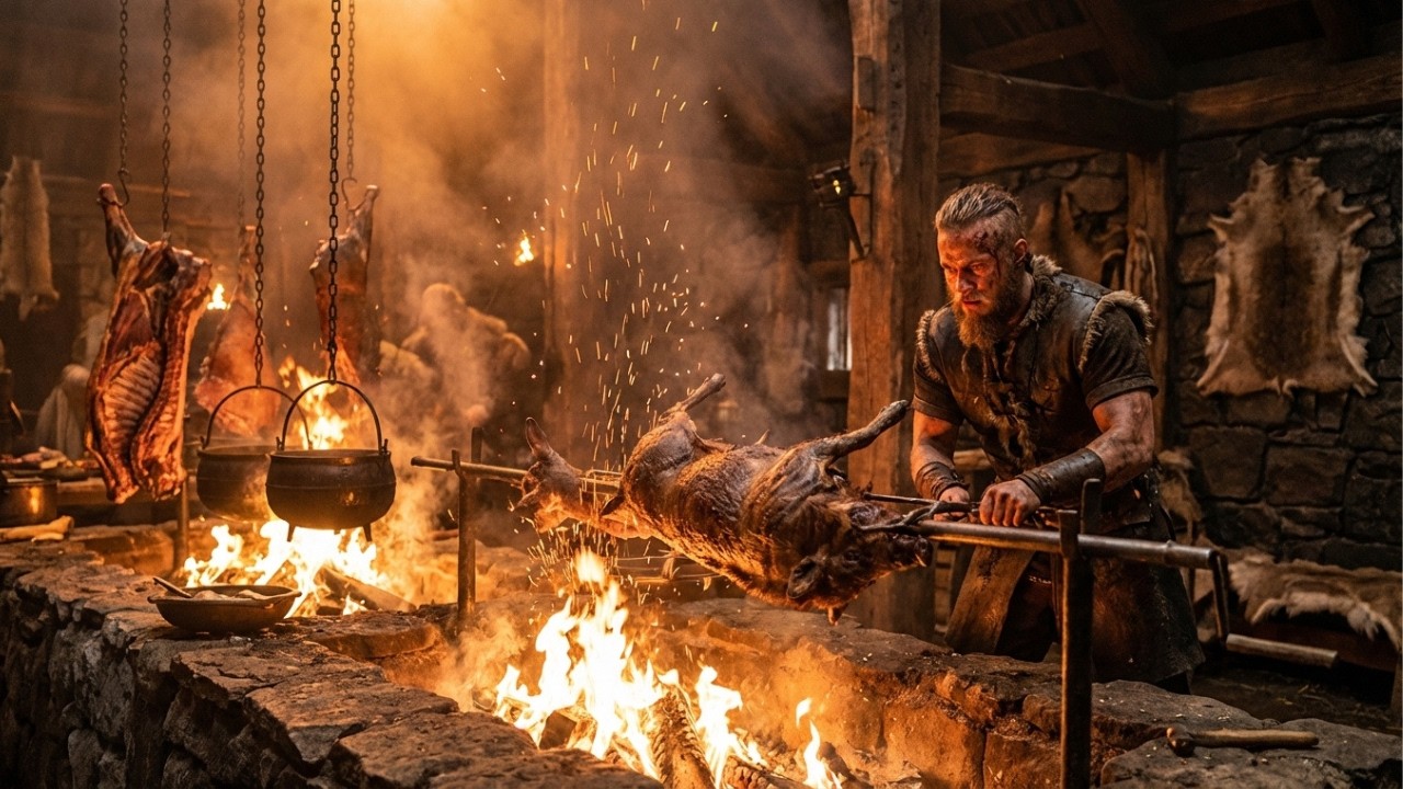 Come i Vichinghi Preparavano Grandi Banchetti Usando Solo Pietra e Fuoco