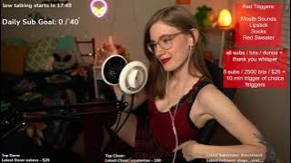 [Live ASMR] Mouth Sounds, Lipstick, Stocking Scratching, Cotton Balls, & More!