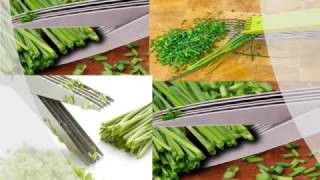 Jenaluca Herb Scissors - Best Easy To Clean 5 Blade Herb Cutting Scissors