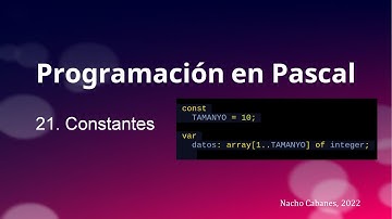 Pascal 21 - Constantes