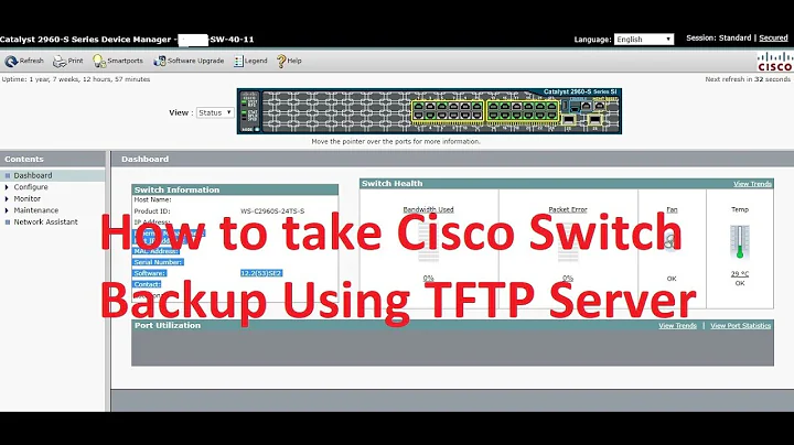 How to take cisco switch backup using tftp server |  tftp server installation | Cisco switch backup