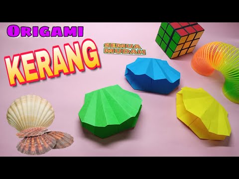 Cara membuat kerang dari kertas origami || How to make shells from origami paper || 如何用折纸制作贝壳