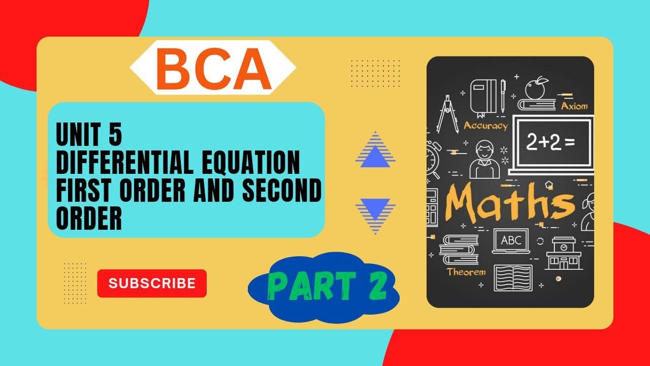 Unit 5 differential equation first order and second order| 4 sem| part ...