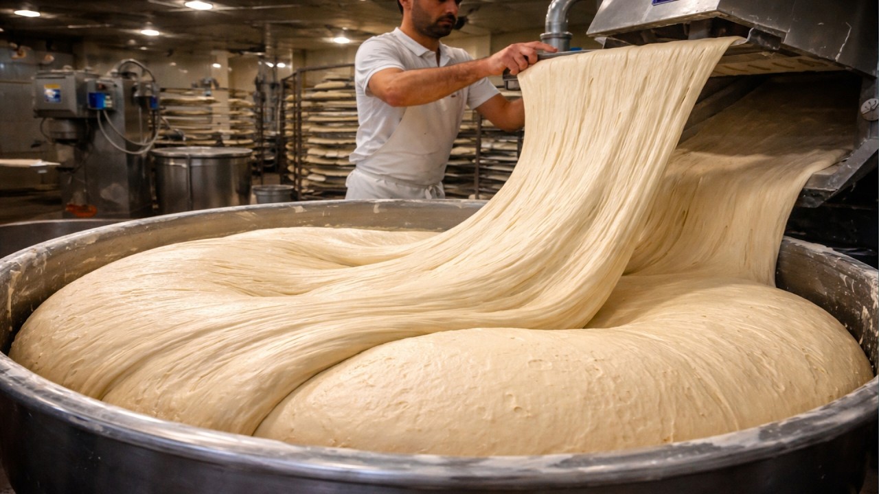 Inside a Giant Burger Bun Factory (Satisfying Process) #BurgerBunFactory #satisfyingvideo