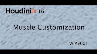Houdini 16 Muscle Customization. wip v001/ Кастомизация мышц