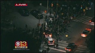 Dozens Protest President-Elect Trump In North Baltimore