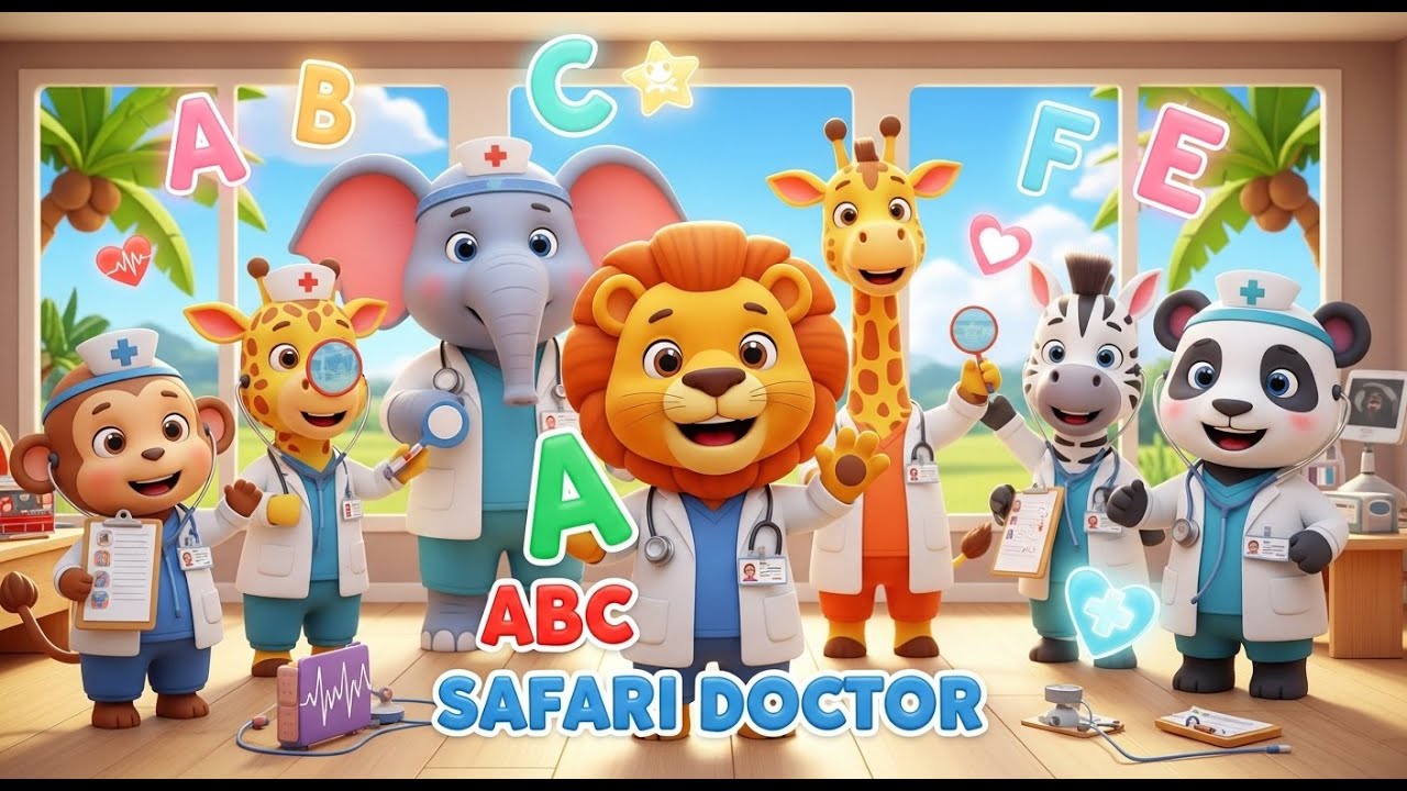 ABC Safari Animals Doctors Song | Vivid Nest