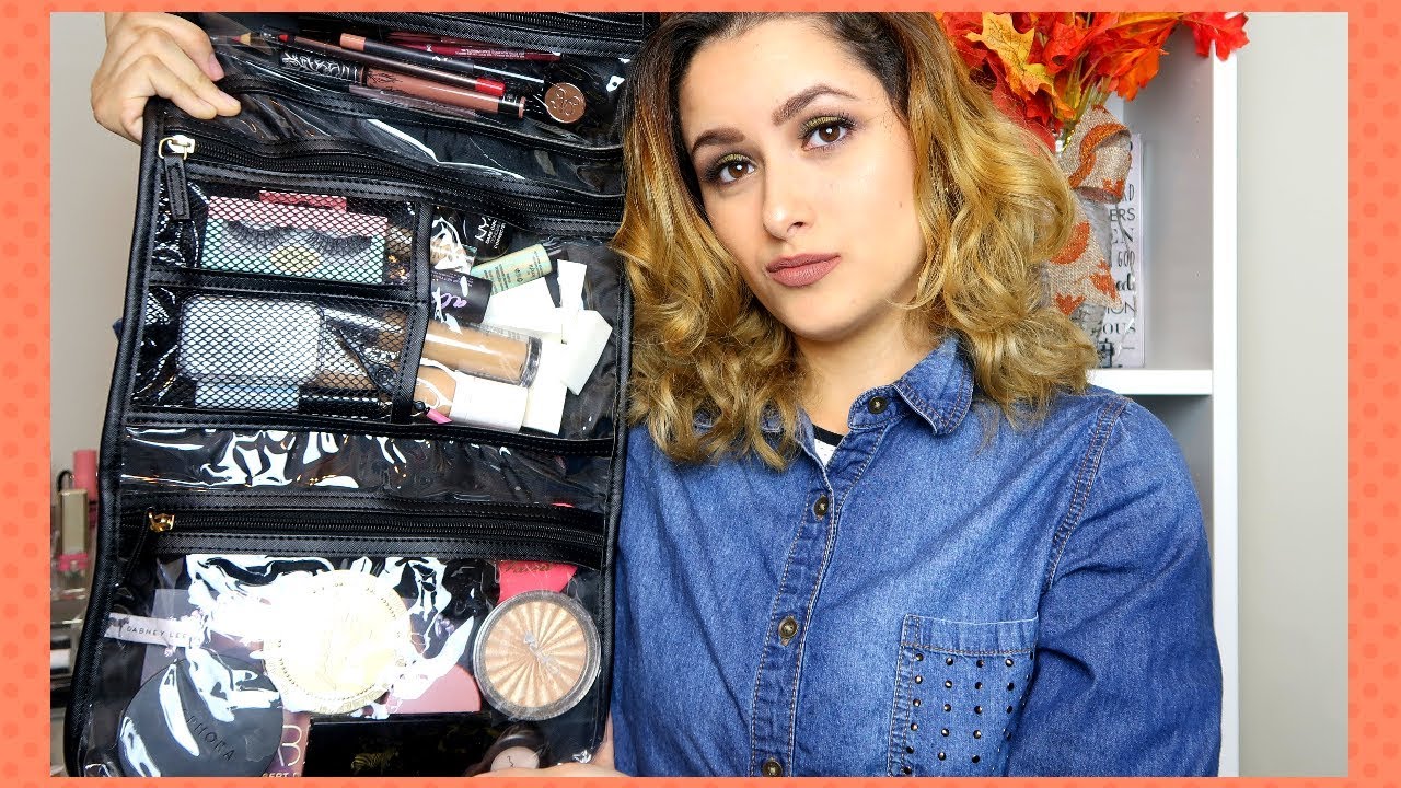 WHAT'S IN MY PLANE MAKEUP BAG YouTube