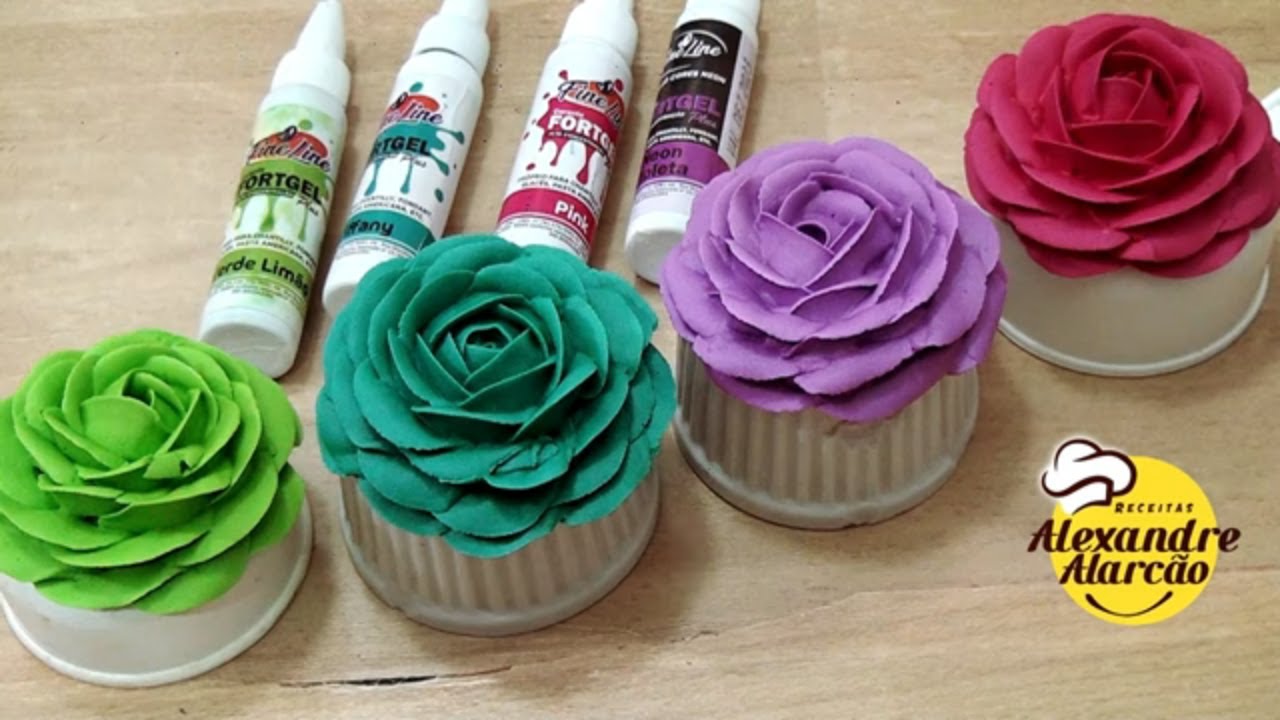 COMO FAZER ROSAS PERFEITAS EM GLACÊ REAL NO BICO DE CONFEITAR 104 WILTON - CORES VIBRANTES 🌹