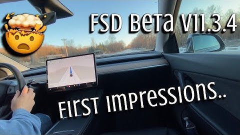 Tesla|FSD Beta v11.3.4|First Impressions|