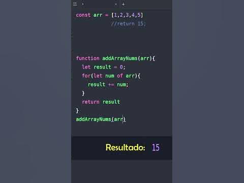 CÓMO sumar TODOS los elementos de un ARRAY en JS en menos de un MINUTO ...