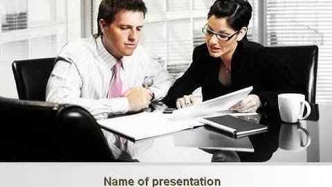 Business Consulting Meeting PowerPoint Template by PoweredTemplate.com