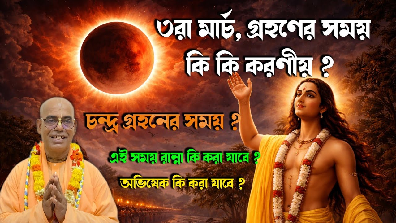 গ্রহণের সময় কি কি করণীয় ?What to do during the reception? শ্রীপাদ কমলাপতি দাস 