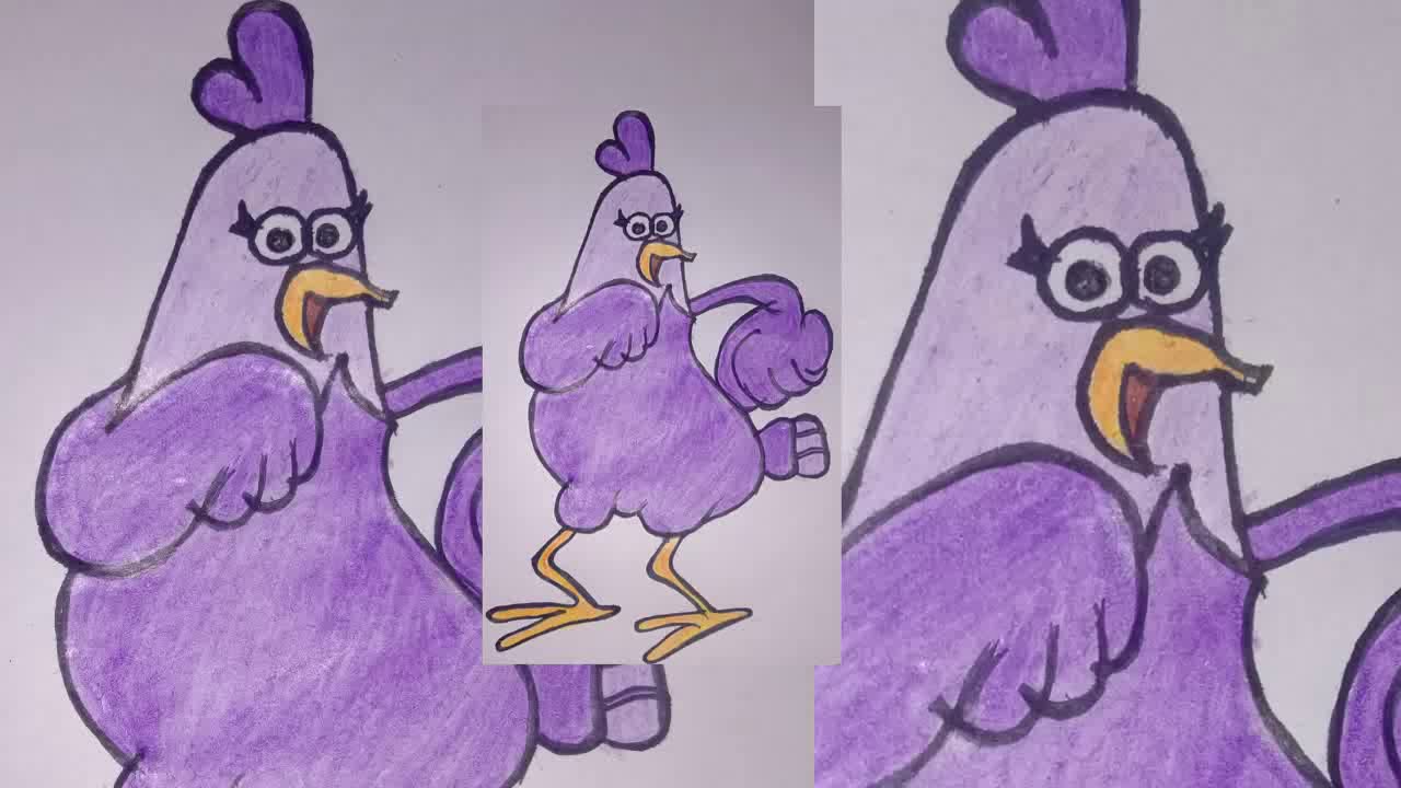 Dancing Chicken Drawing With Dancing Chicken Song. Step By Step Chicken ...