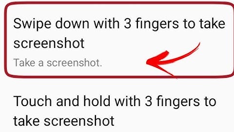 Swipe Down with 3 finger to take screenshot, hide and feature oppo a96 phone