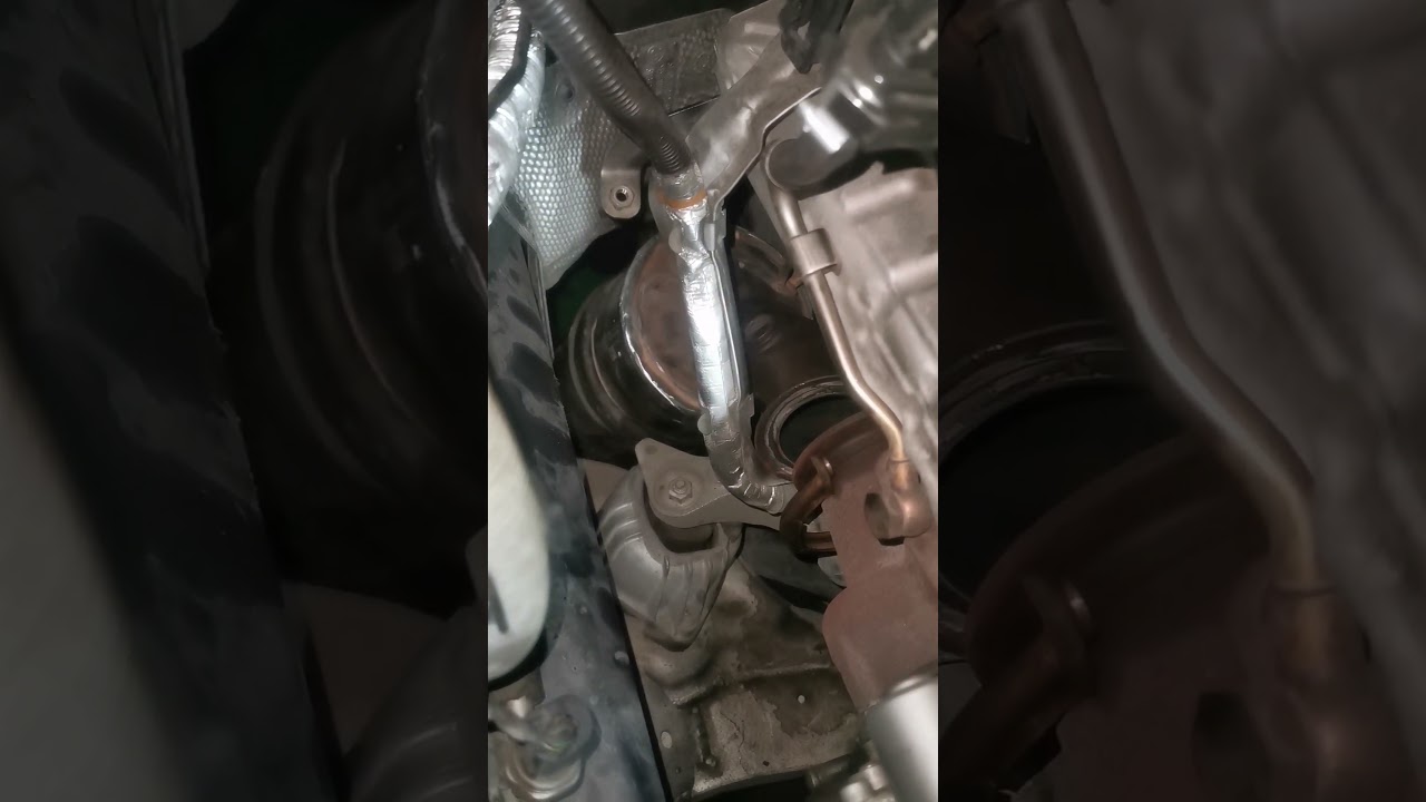 removing BMW X1 fap dpf from under the car