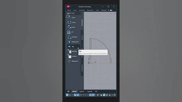 Flip Dynamic Blocks - AutoCAD Tutorial #architecture #autocad #engineering