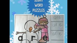Winter Sight Word Puzzles
