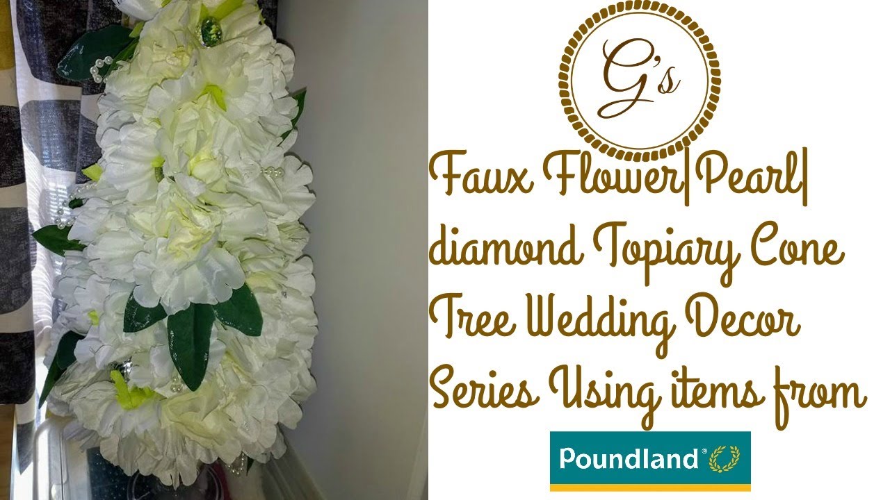 Poundland Wedding Range Polystyrene Flower Tree Wedding Centrepiece