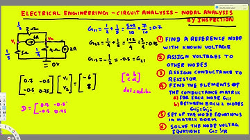 Electrical Engineering - Circuit Analysis - Nodal Analysis by Inspection #2