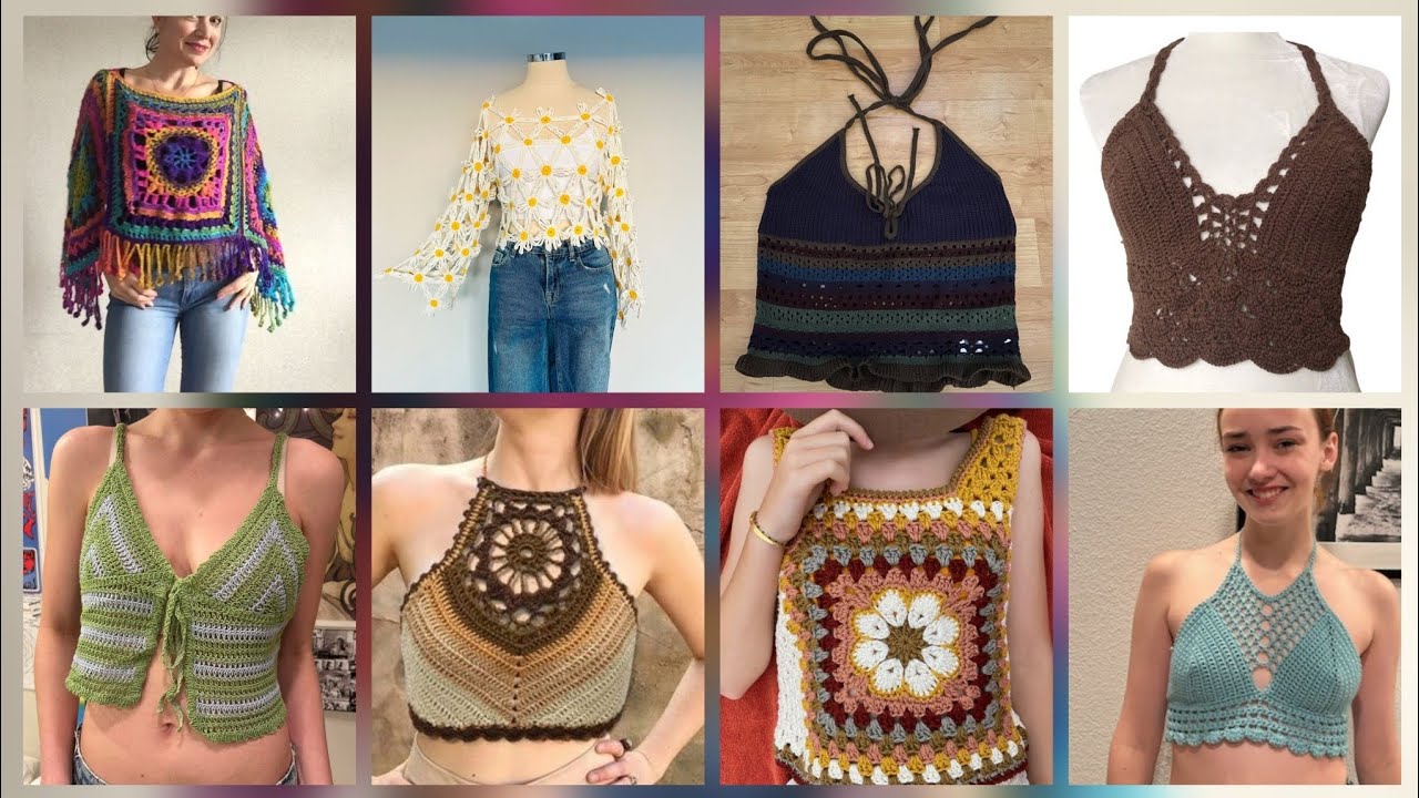 Most beautiful stylish crochet tops blouse design #2025