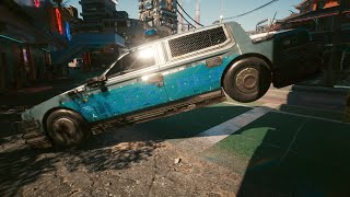 Cyberpunk 2077 suspended police car found in Kabuki, Watson